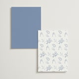 "I found my pearl" - Table Numbers in Oyster Blue by Cotton and Bow - Back of Card Options