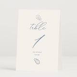 "I found my pearl" - Table Numbers in Oyster Blue by Cotton and Bow - Folded