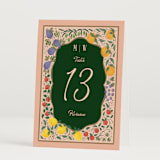 "Bountiful" - Table Numbers in Verde by Paper Sun Studio - Folded