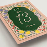 "Bountiful" - Table Numbers in Verde by Paper Sun Studio - Detail