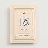 "Street Bistro" - Table Numbers in Latte by Wonderland - Front