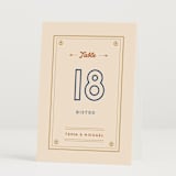 "Street Bistro" - Table Numbers in Latte by Wonderland - Folded