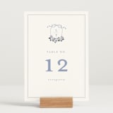 "Be With You" - Table Numbers in French by Design Lotus - Displayed (stand not included)