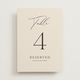 "Love Story" - Table Numbers in Mocha by Jennifer Postorino - Front
