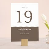 "Sweet scallop" - Table Numbers in Taupe by Annie Clark - Front
