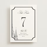 "New York Skyline" - Table Numbers in Noir by Melinda Denison - Front