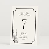 "New York Skyline" - Table Numbers in Noir by Melinda Denison - Folded