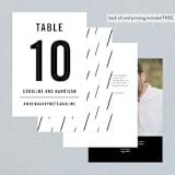 "Open Bar" - Table Numbers in Tuxedo by Jennifer Lew - Back of Card Options