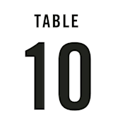 "Open Bar" - Table Numbers in Tuxedo by Jennifer Lew - Detail