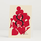 "Pair of Hearts from Disney's Alice In Wonderland" - Table Numbers in Ruby by Baumbirdy - Folded