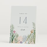 "Part Of Your World from Disney's Little Mermaid" - Table Numbers in Sea by Alethea and Ruth - Folded