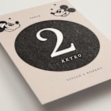"Disney's Retro Mickey Mouse and Minnie Mouse" - Table Numbers in Retro by Sumak Studio - Detail