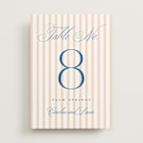 "Preppy" - Table Numbers in Coral by Erin German - Front