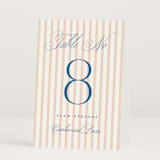 "Preppy" - Table Numbers in Coral by Erin German - Folded
