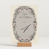 "Gathering Joy" - Table Numbers in Champagne by Ana de Sousa - Displayed (stand not included)