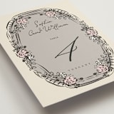 "Gathering Joy" - Table Numbers in Champagne by Ana de Sousa - Detail
