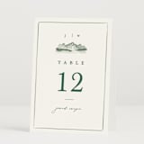 "Mountain Ridge" - Table Numbers in Pine by Amy Kross - Folded