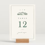 "Mountain Ridge" - Table Numbers in Pine by Amy Kross - Displayed (stand not included)