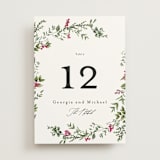 "Romantic Florals" - Table Numbers in Peony by Susan Moyal - Front