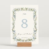 "Hydrangea Vine" - Table Numbers in Coastal by Susan Moyal - Displayed (stand not included)