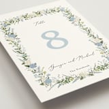 "Hydrangea Vine" - Table Numbers in Coastal by Susan Moyal - Detail