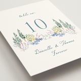 "Vineyard Love" - Table Numbers in Summer by Petra Kern - Detail