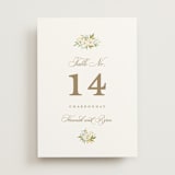"Avalon" - Table Numbers in Chiffon by Everett Paper Goods - Front