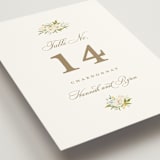 "Avalon" - Table Numbers in Chiffon by Everett Paper Goods - Detail