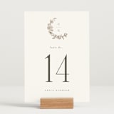 "Daphne" - Table Numbers in Sephia by Itsy Belle Studio - Displayed (stand not included)