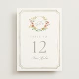 "Chelsea" - Table Numbers in Hibiscus by Everett Paper Goods - Front
