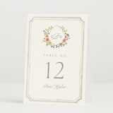 "Chelsea" - Table Numbers in Hibiscus by Everett Paper Goods - Folded