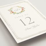 "Chelsea" - Table Numbers in Hibiscus by Everett Paper Goods - Detail