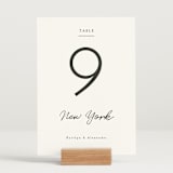"Photograph Scribble" - Table Numbers in Cloud by Adelyn T. - Displayed (stand not included)