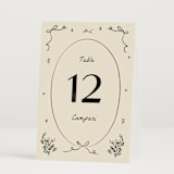 "Roses" - Table Numbers in Vanilla by Ani Somi - Folded