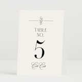 "Grand Scale" - Table Numbers in Caviar by Olivia Raufman - Folded
