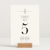 "Grand Scale" - Table Numbers in Caviar by Olivia Raufman - Displayed (stand not included)