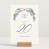 "Lavender" - Table Numbers in Tuscany by Claudia Orengo - Displayed (stand not included)