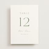 "Victoria" - Table Numbers in Clover by Kelly Schmidt - Front