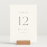 "Victoria" - Table Numbers in Clover by Kelly Schmidt - Displayed (stand not included)
