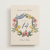 "A wedding in Low Country" - Table Numbers in Cornflower by Chris Griffith - Front