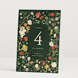 "all the flowers of the world" - Table Numbers in Garden by Sumak Studio - Folded