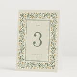 "Framed Floral" - Table Numbers in Mustard by Baumbirdy - Folded