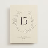 "floral stamp" - Table Numbers in Ivory by Baumbirdy - Front