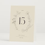"floral stamp" - Table Numbers in Ivory by Baumbirdy - Folded