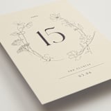 "floral stamp" - Table Numbers in Ivory by Baumbirdy - Detail