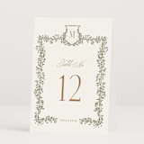 "Arbour" - Table Numbers in Lake by Leah Bisch - Folded