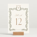 "Arbour" - Table Numbers in Lake by Leah Bisch - Displayed (stand not included)