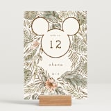 "Disney's Mickey Mouse Tropical Frame" - Table Numbers in Earth by Shiny Penny Studio - Displayed (stand not included)
