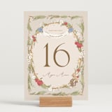 "Disney's Snow White Someday" - Table Numbers in Forest Floo by Erin L. Wilson - Displayed (stand not included)