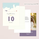 "Destination" - Table Numbers in Lilac Haze by leslie hamer - Back of Card Options